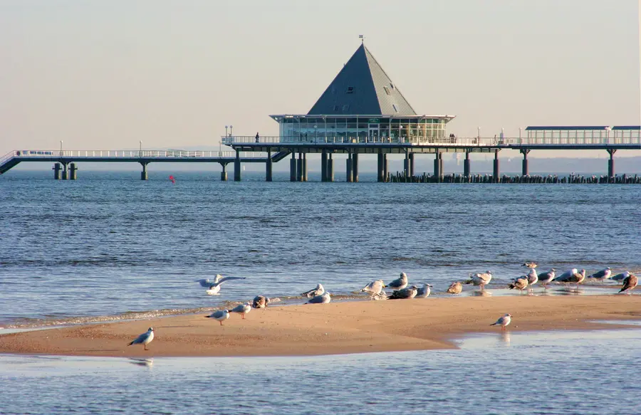 Winteridylle vor der Heringsdorfer Seebrücke auf Usedom