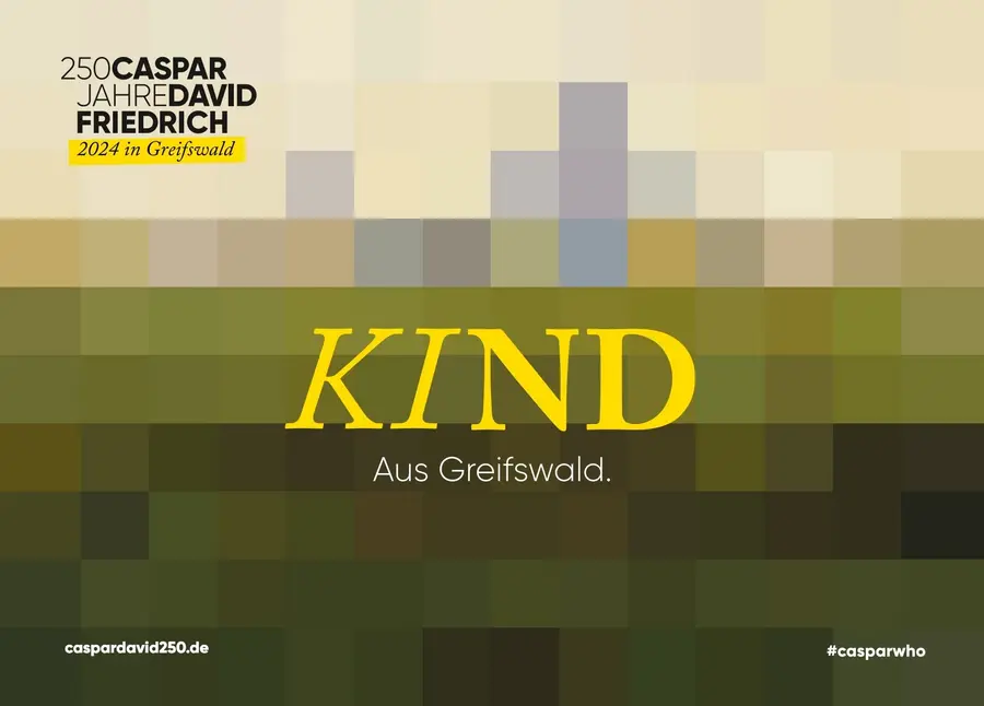 Foto: Kampagnenmotiv des Jubiläumsbüros Caspar David Friedrich 2024 