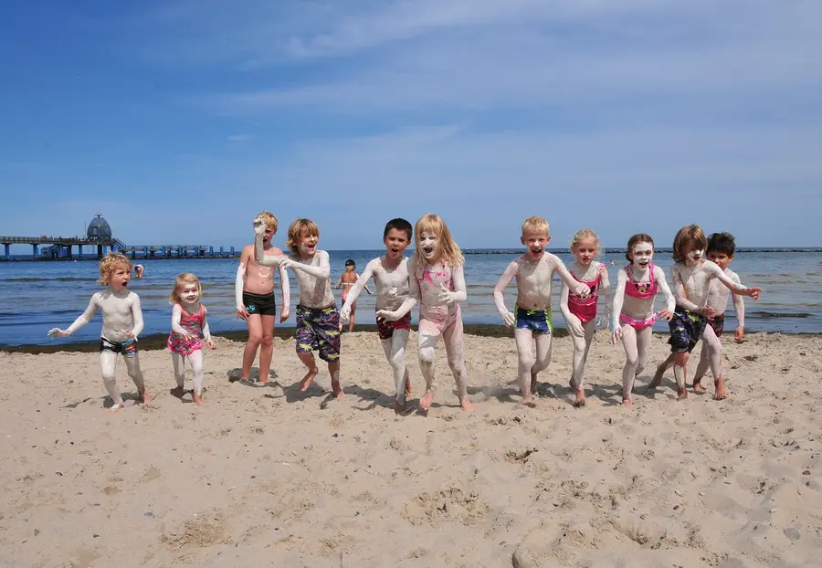 Kreidezeit am Strand von Sellin