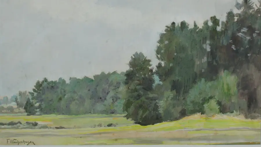 Darßlandschaft, Malerei des Künstlers Friedrich Wachenhusen