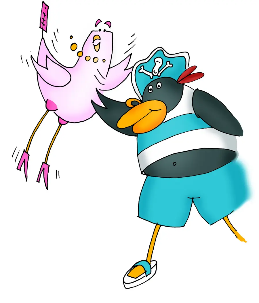 Die Urlaubsbotschafter Möwe Maria und Rabe Viktor, Bild: TMV