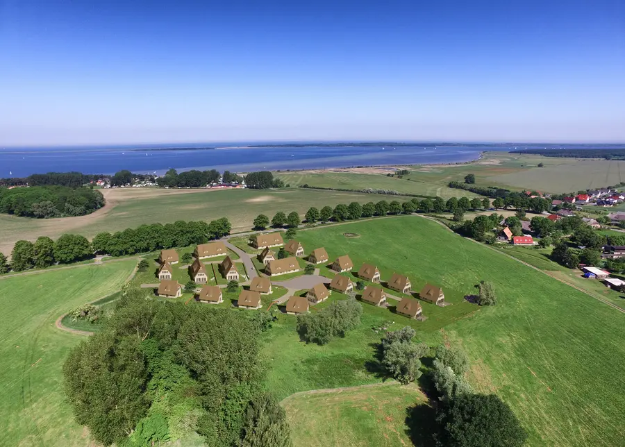 So soll die Ferienhaussiedlung „Haffdroom“ in Pepelow aussehen.