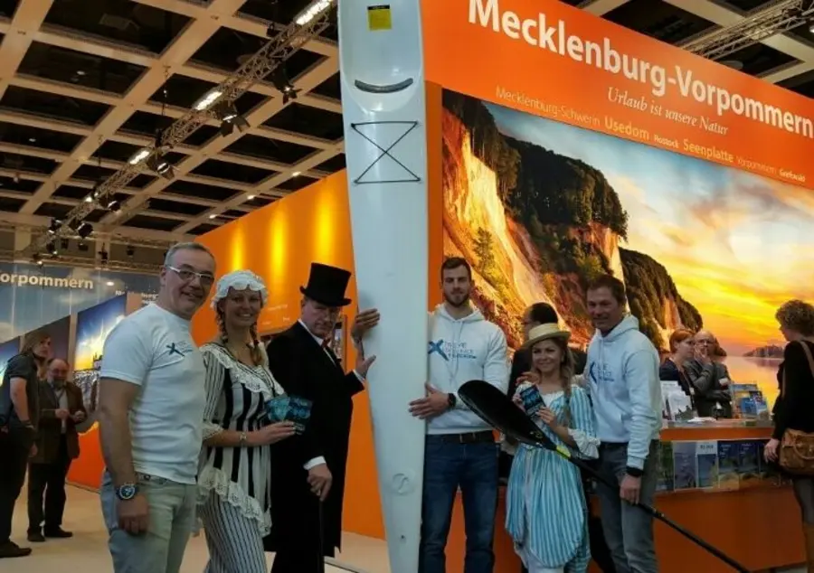 Usedom warb auf der ITB für das neue Veranstaltungsformat Xtreme Coast Race