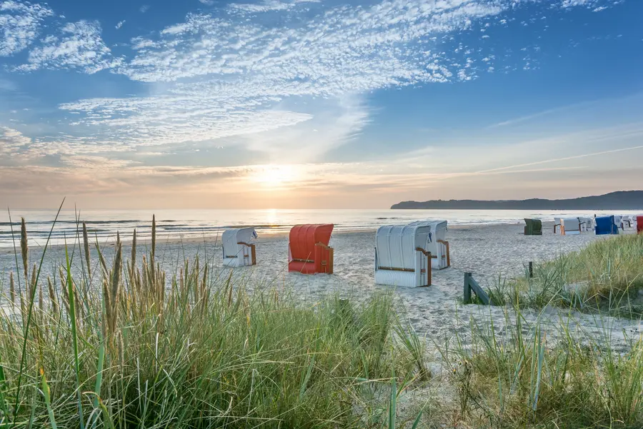 Am Strand von Binz auf Rügen