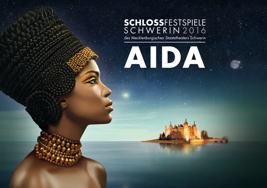 Die Schlossfestspiele Schwerin präsentieren 2016 Aida (Montage: Schlossfestspiele Schwerin