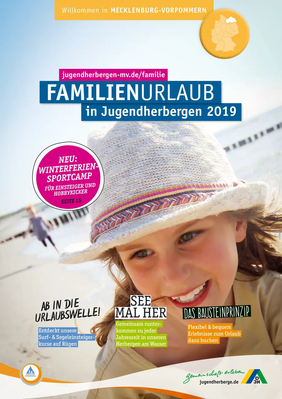 Der neue Familienkatalog der Jugendherbergen in MV