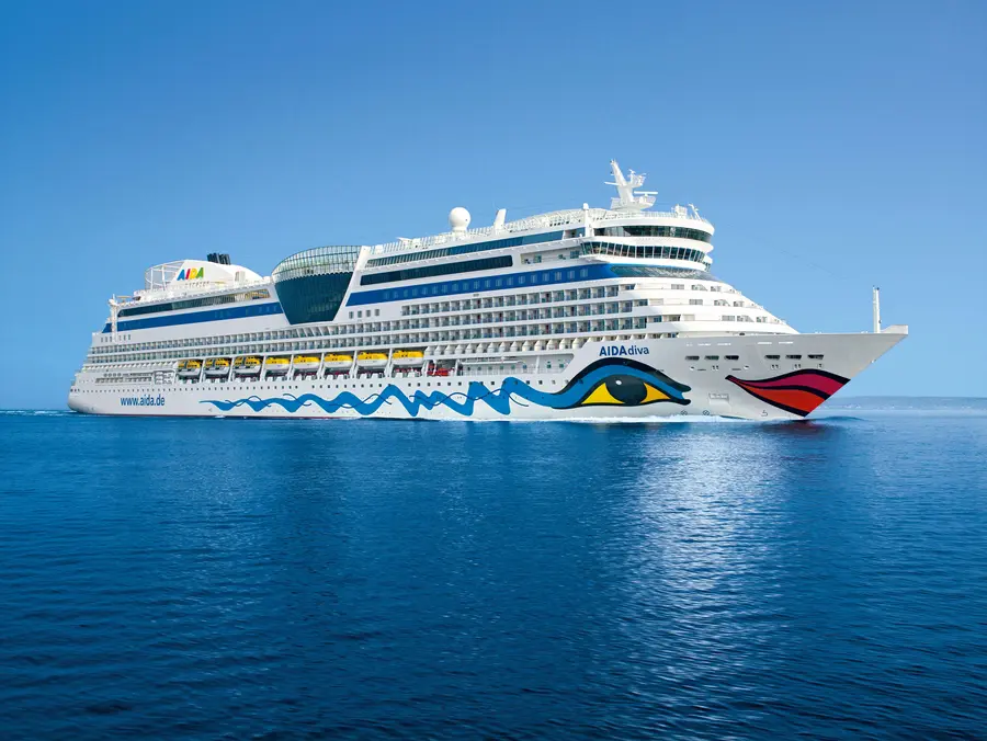 Steuert auch Warnemünde an: die AIDAdiva