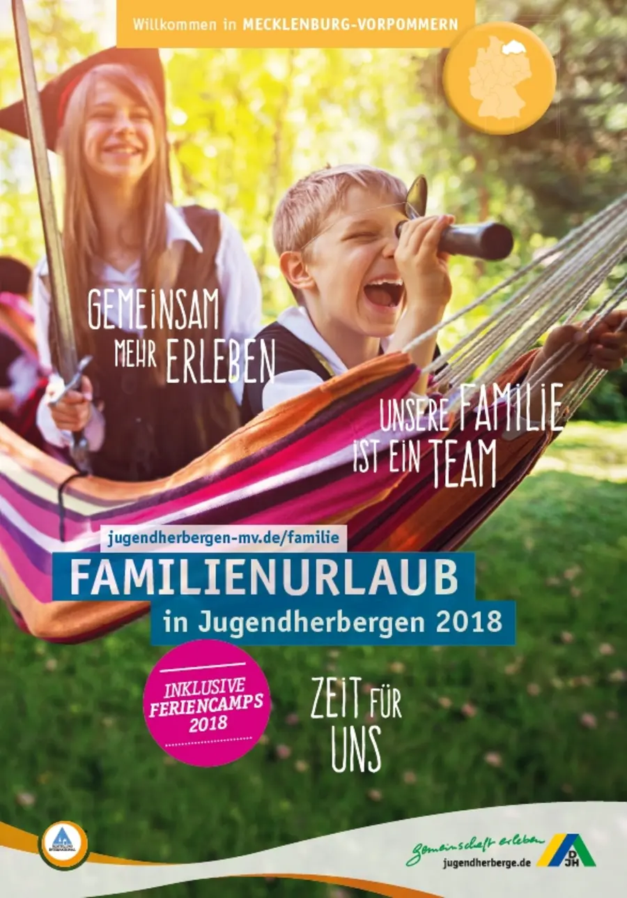 Katalog Familienurlaub 2018 der Jugendherbergen in Mecklenburg-Vorpommern