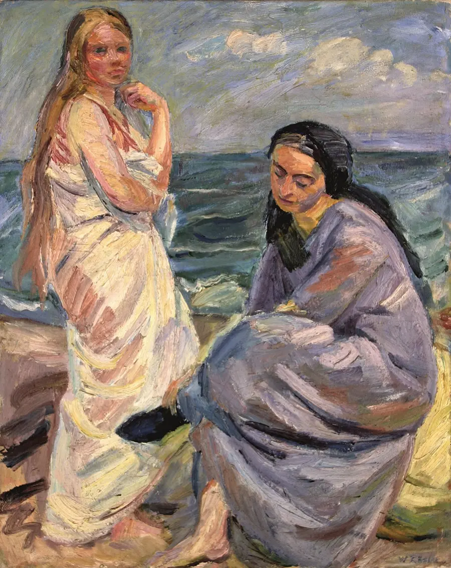Waldemar Rösler, Zwei Frauen am Meer, 1911-12, Öl auf Leinwand, Museum Atelierhaus Rösler-Kröhnke, Kühlungsborn Waldemar Rösler, Zwei Frauen am Meer, 1911-12, Öl auf Leinwand, Museum Atelierhaus Rösler-Kröhnke, Kühlungsborn