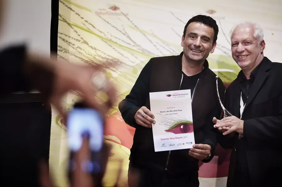 Die Filmemacher Erick Sick und Herbert Ostwald beim Darßer Naturfilmfestival