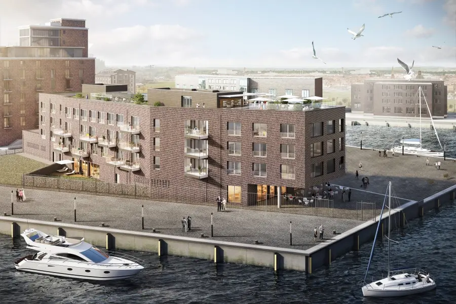 Projektskizze "Hafenspitze" in Wismar
