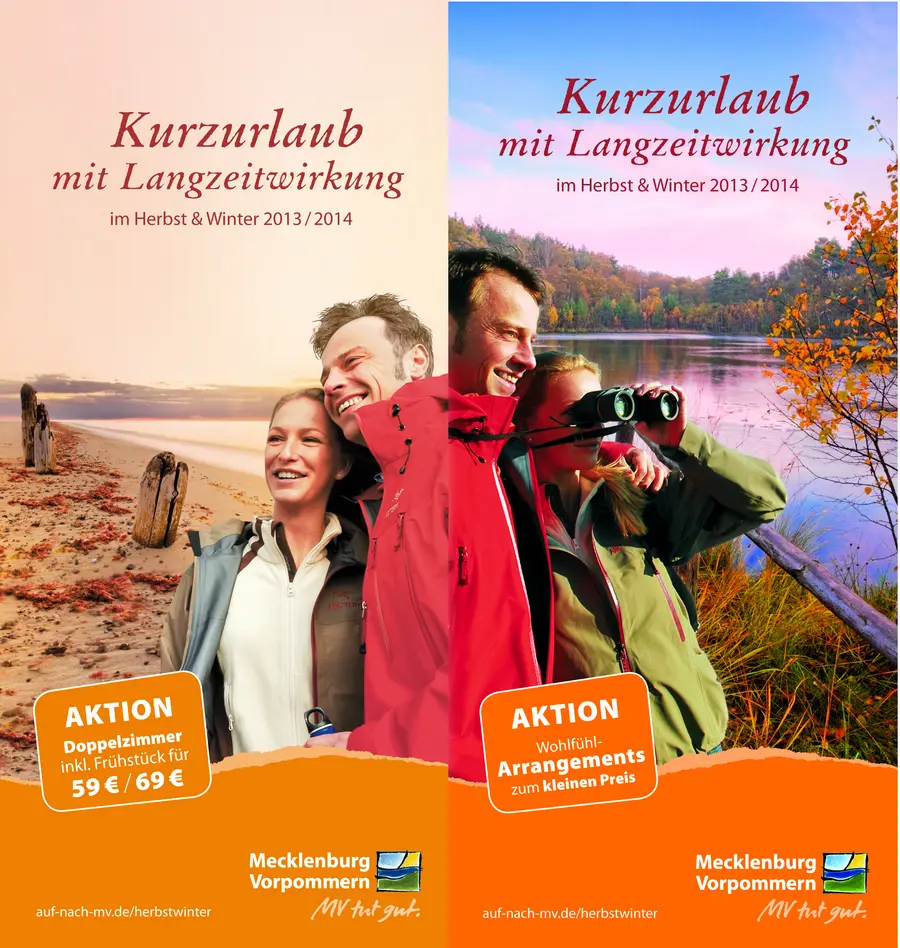 Broschüren-Duo mit Angeboten für die Herbst-Winter-Saison