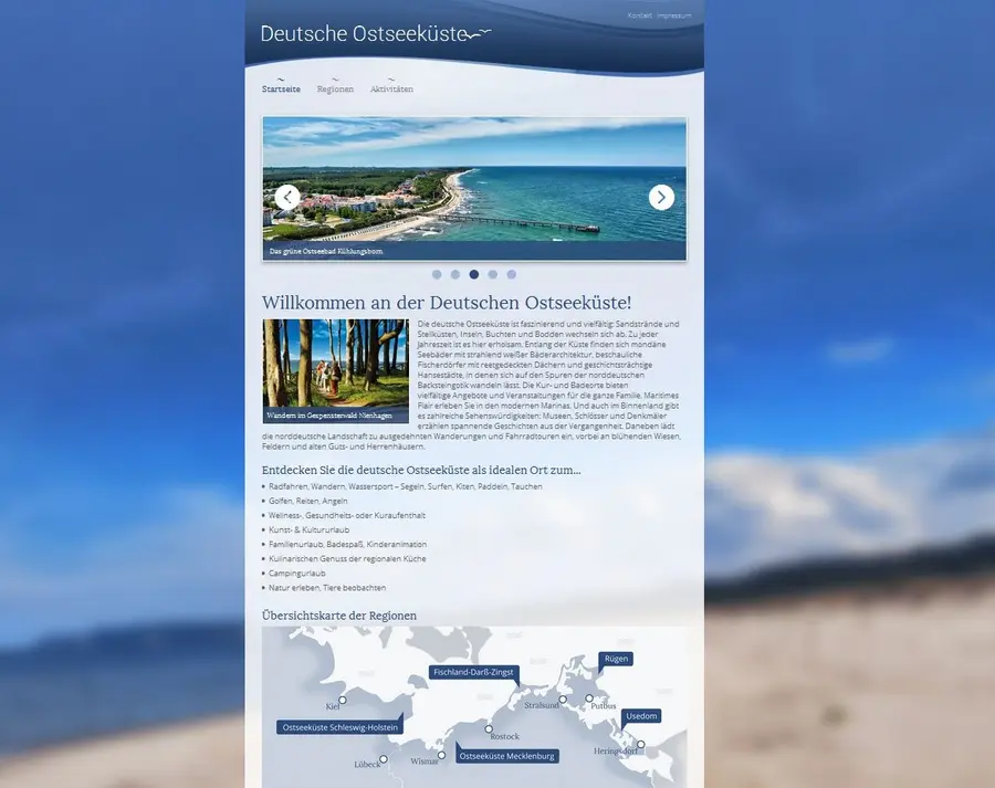 Neue Internetseite der Deutschen Ostseeküste