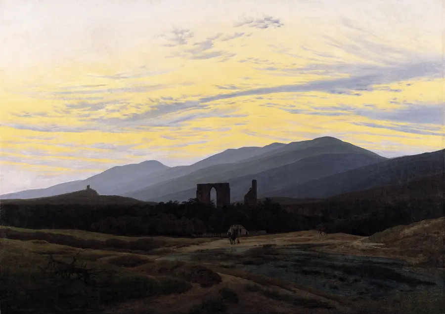 Caspar David Friedrich, Ruine Eldena im Riesengebirge, 1830/1834, Öl auf Leinwand, Pommersches Landesmuseum, Greifswald