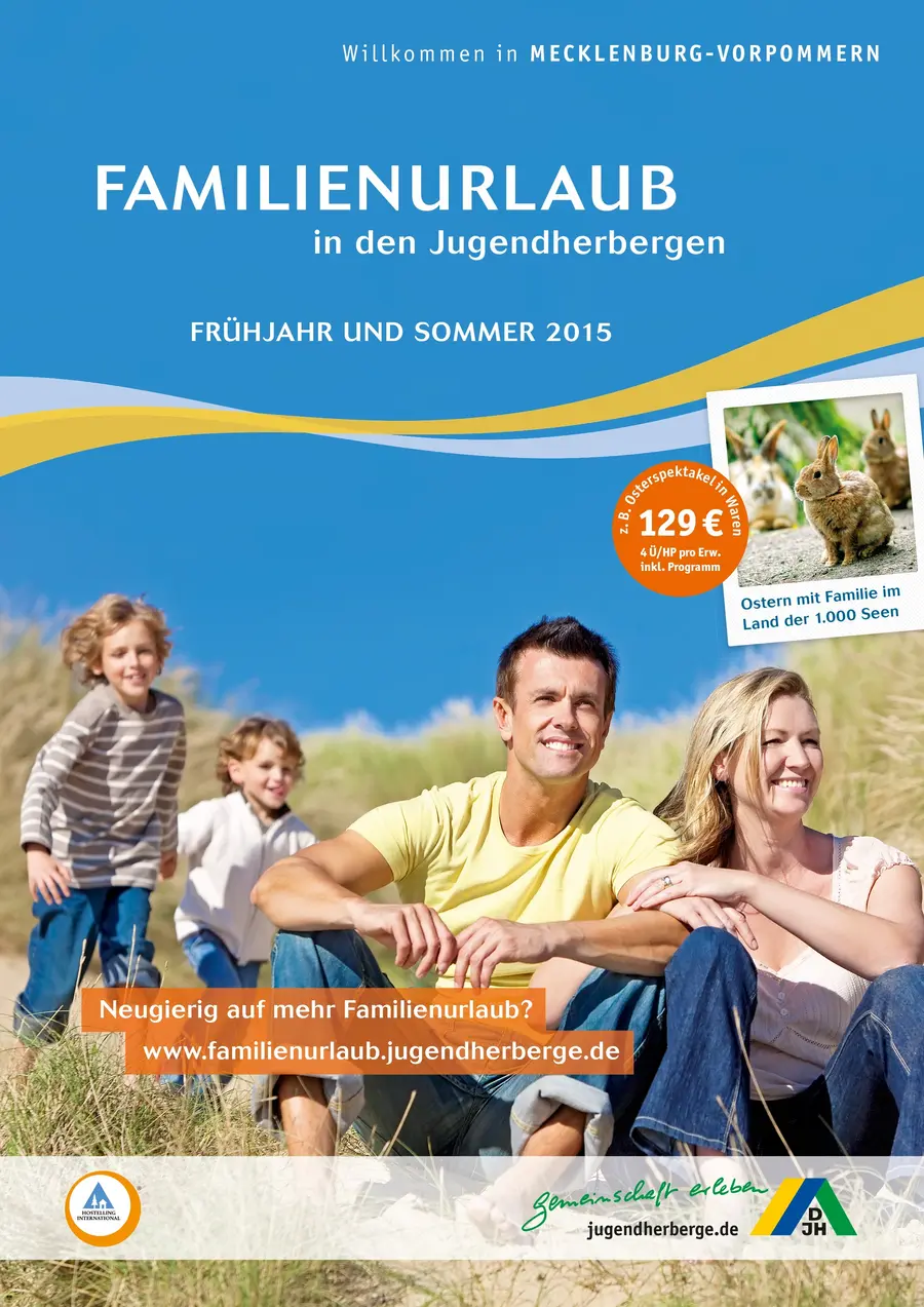Der neue Familienkatalog der DJH-Jugendherbergen in MV, Repro: DJH MV